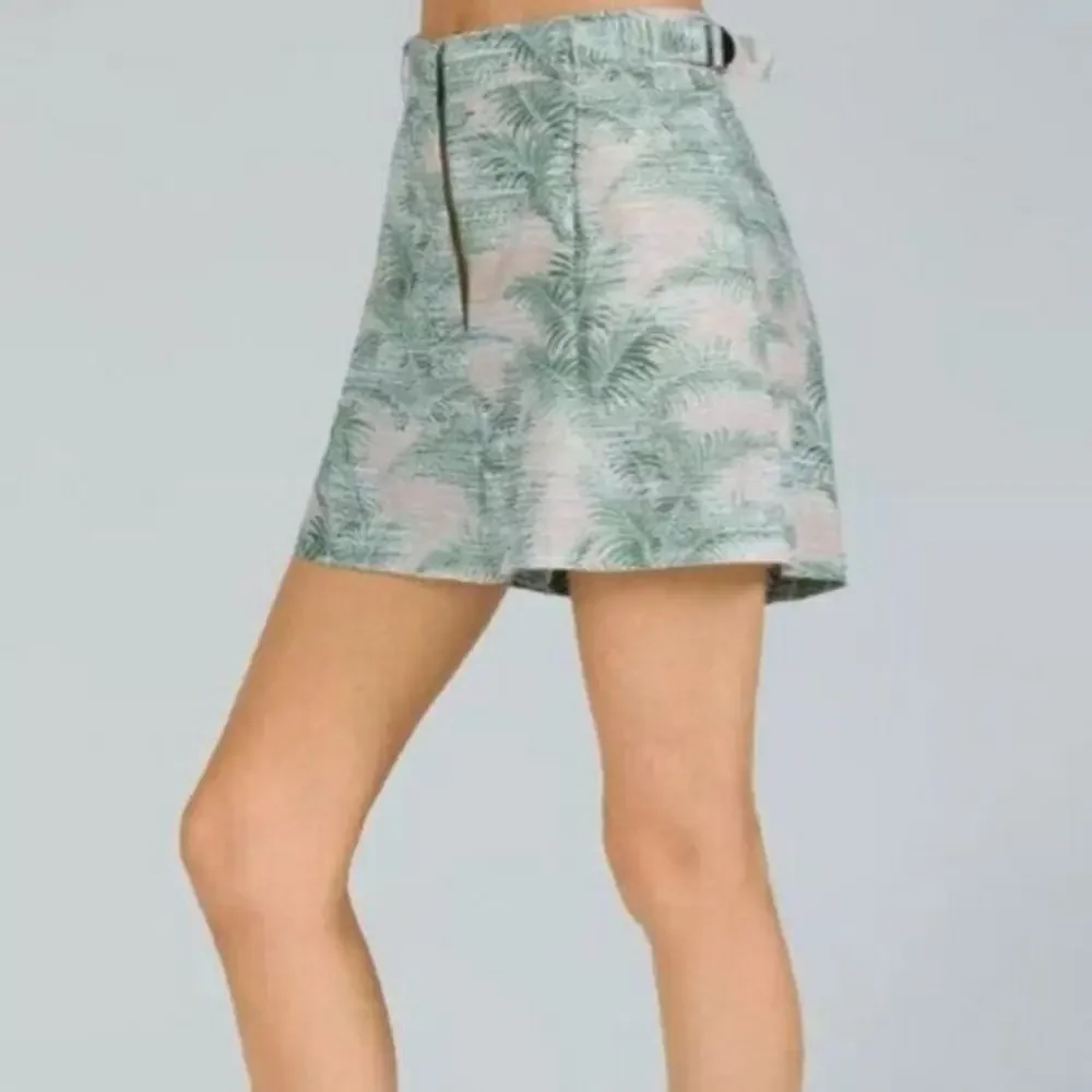 NWT ATM Anthony Thomas Melillo Palm-Print Cotton Poplin‎ Shorts Size 4